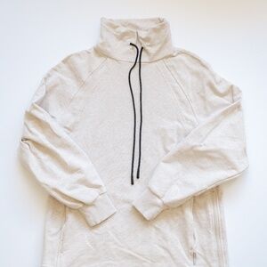 Varley Atlas Mockneck Sweatshirt Size XS Side Zippers Pockets Relaxed Fit